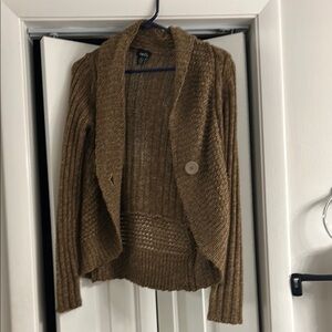 Brown Ribbed Women's Sweater